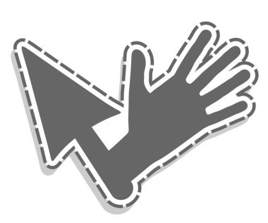 el imleç simgesi vektör illüstrasyonu