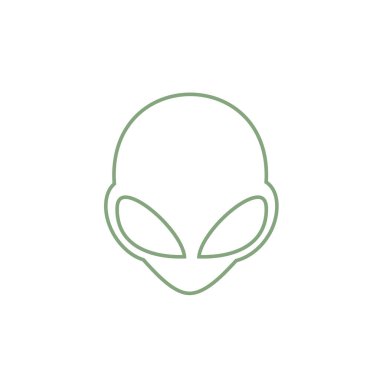 düz uzaylı simge vektör çizimi