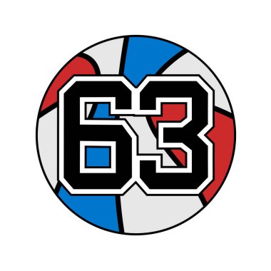 Basketbol sembolü 63 numara.
