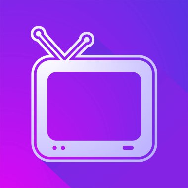 televizyon simgesi vektör illüstrasyonu