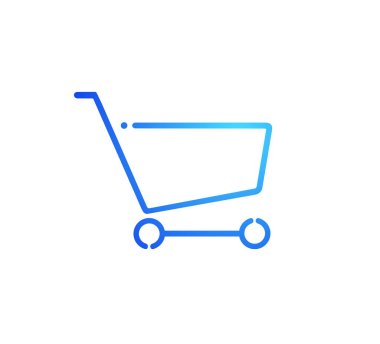 Alışveriş arabası sembolü çizimi