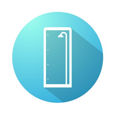 Duş muhafaza simgesi vektör illüstrasyonuName