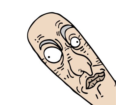 garip yüz vektör illüstrasyonu