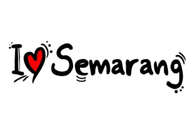 Semarang, Endonezya şehir vektör illüstrasyonu