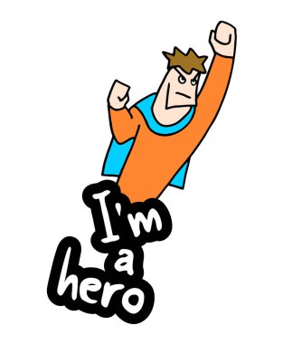 Komik kahraman vektör çizimi