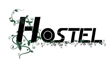 hostel imza simgesi vektör illüstrasyonu