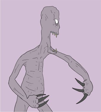 çizgi film canavar vektör çizimi