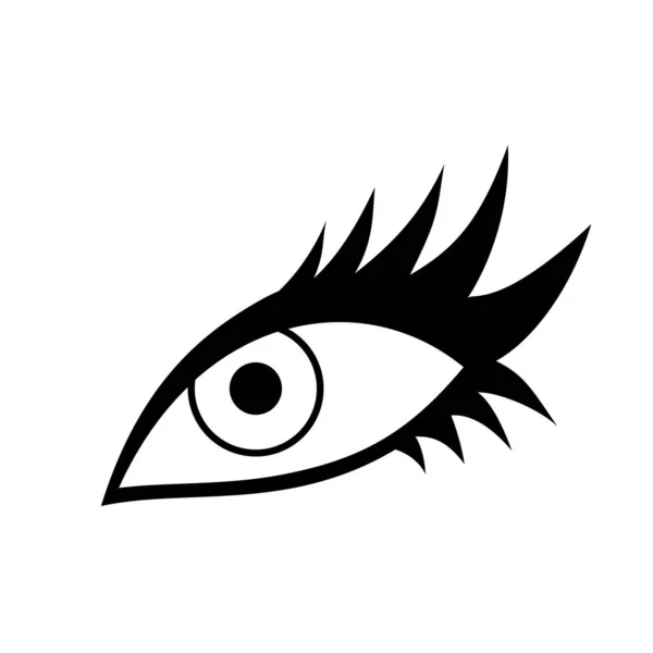 Weibliches Auge Symbol Vektor Illustration — Stockvektor