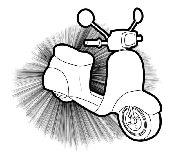 Scooter Kreativ Design Vektor Illustration — Stock vektor