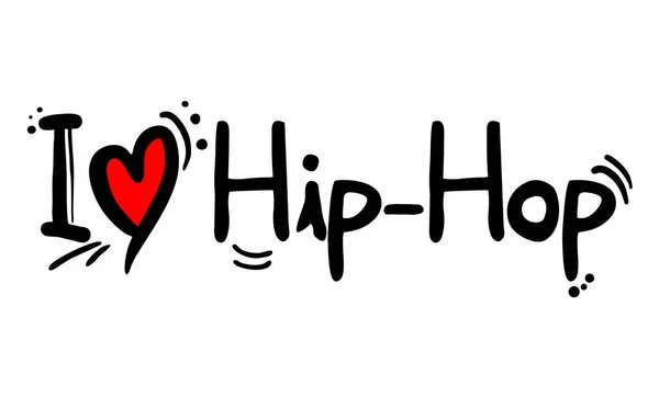 Amore Stile Musica Hip Hop — Vettoriale Stock