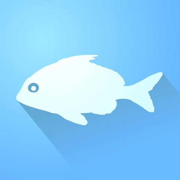 Ładne Ryby Znak Wektor Ilustracja — Wektor stockowy