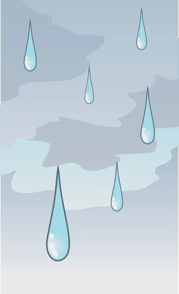 Gouttes Pluie Illustration Vectorielle — Image vectorielle