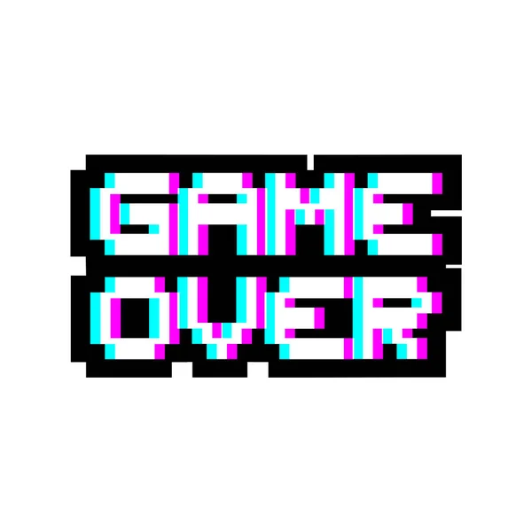 Spiel Über Pixel Symbol Vektor Illustration — Stockvektor