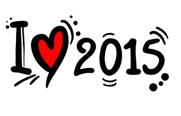 Love 2015 Vector Illustration — 스톡 벡터