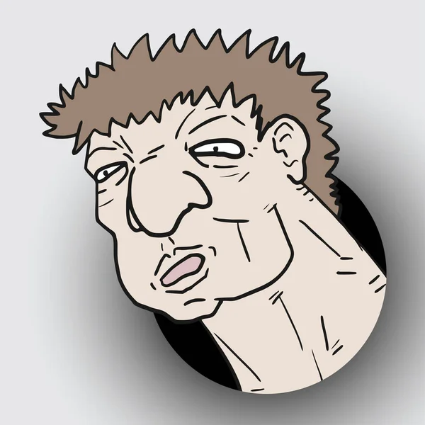 Mann Gesicht Vektor Illustration — Stockvektor