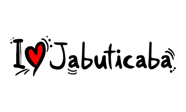 Jabuticaba Fruta Amor Mensagem Vetor Ilustração — Vetor de Stock