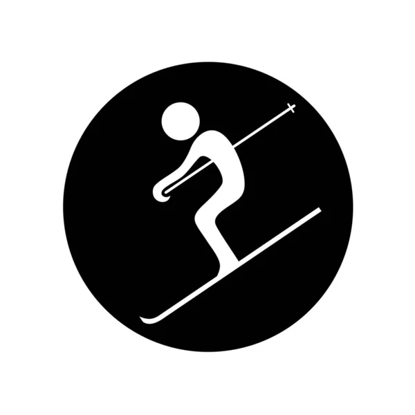 Illustration Vectorielle Symbole Ski — Image vectorielle
