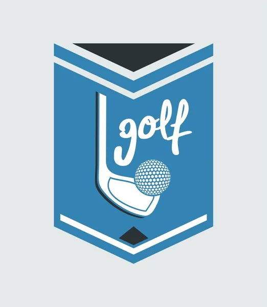 Golf Embleem Ontwerp Vector Illustratie — Stockvector