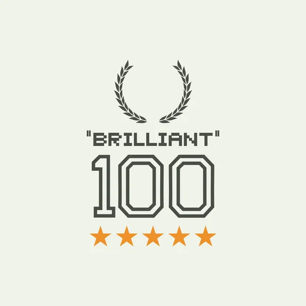 100 Points Rang Parfait — Image vectorielle