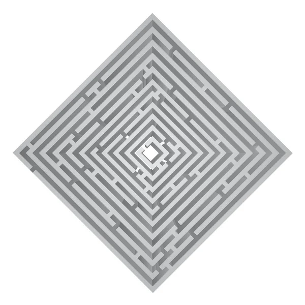 Grey Maze Vector Illustration — Stock Vector