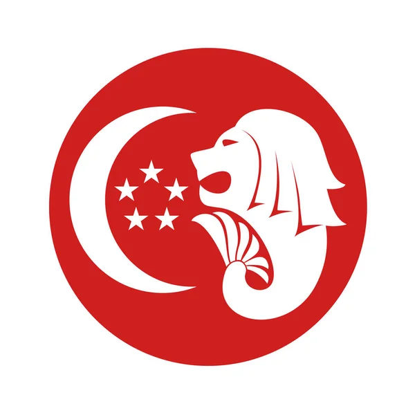 Singapur Symbol Wektor Ilustracja — Wektor stockowy