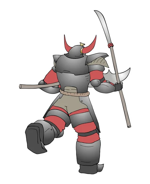 Shogun Guerrero Vector Ilustración — Archivo Imágenes Vectoriales