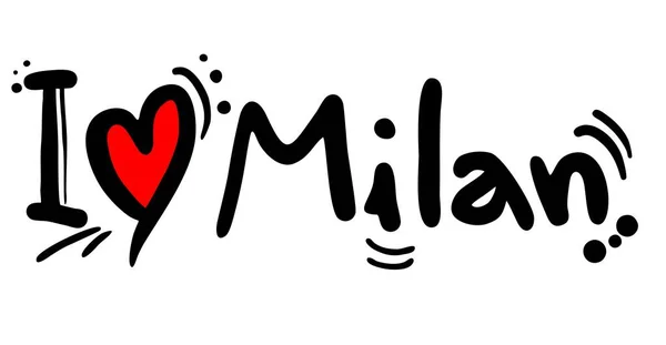 Αγάπη Milan Διανυσματική Απεικόνιση — Διανυσματικό Αρχείο