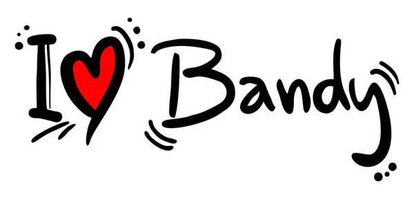 Bandy Liefde Vector Illustratie — Stockvector
