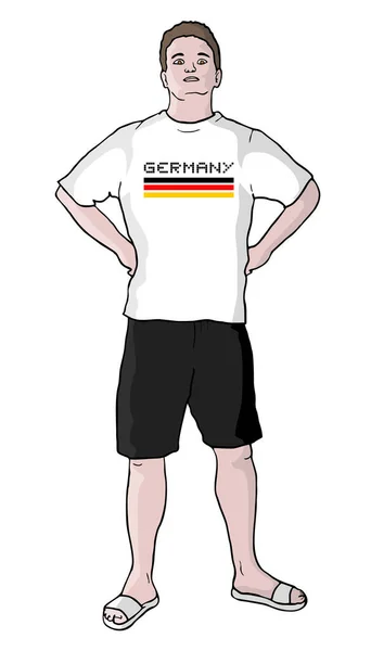 Alemania Vector Fútbol Ilustración — Vector de stock