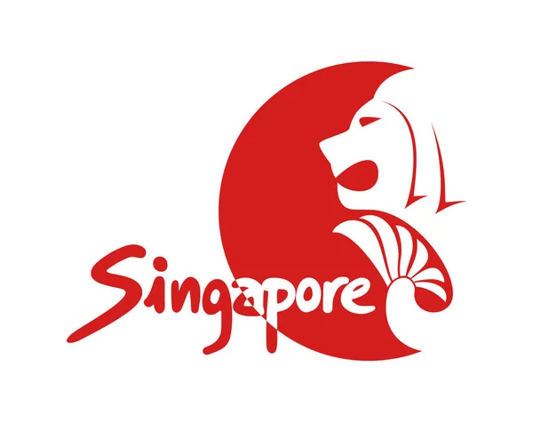 Singapur Símbolo Vector Ilustración — Vector de stock