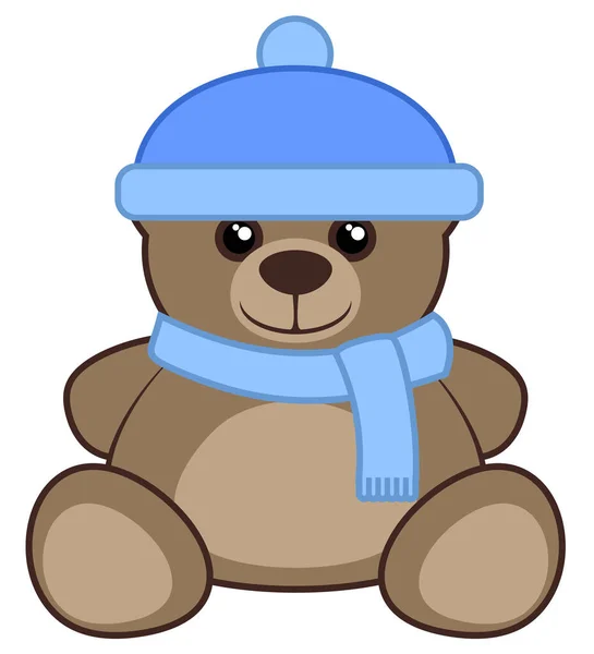 Cold Bear Vector Illustration — Stock Vector