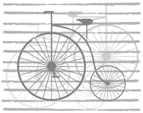 Bicicleta Bicicleta Vintage Retro Vector Ilustración — Archivo Imágenes Vectoriales