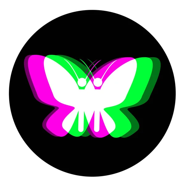 Mariposa Icono Vector Ilustración — Vector de stock