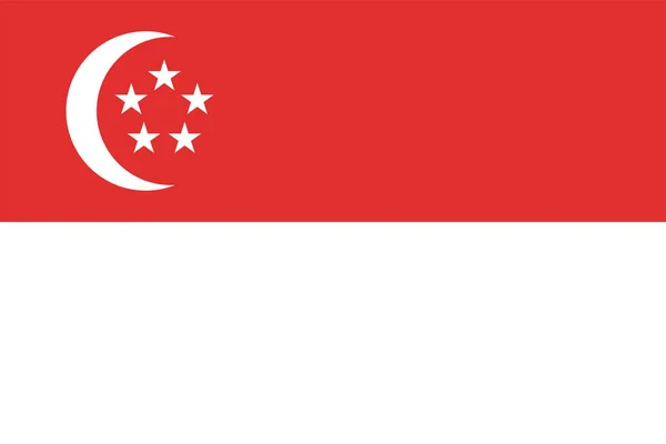Ilustracja Wektora Flagi Singapuru — Wektor stockowy