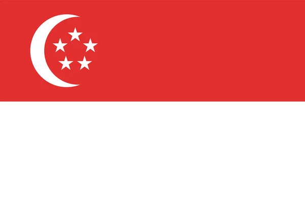 Singapura Bandeira Vetor Ilustração —  Vetores de Stock