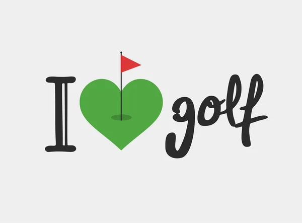 私はゴルフシンボルベクトルイラストが大好きです — ストックベクタ
