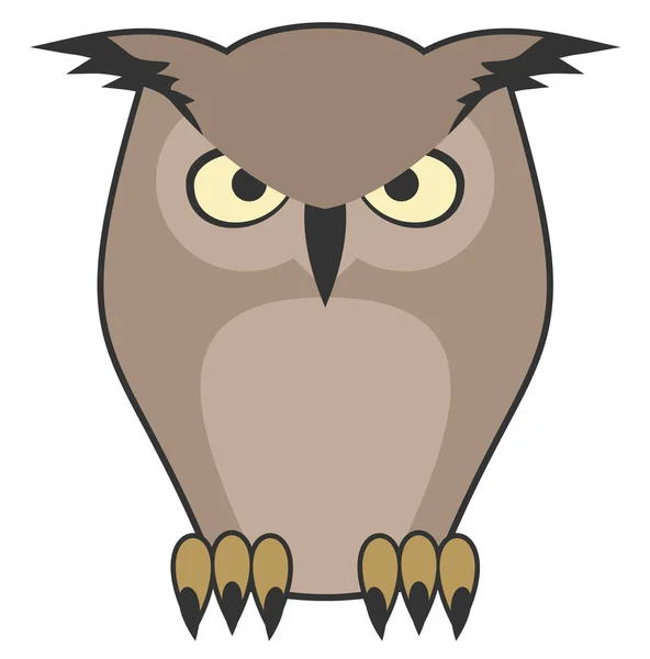 Icône Hibou Design Plat — Image vectorielle