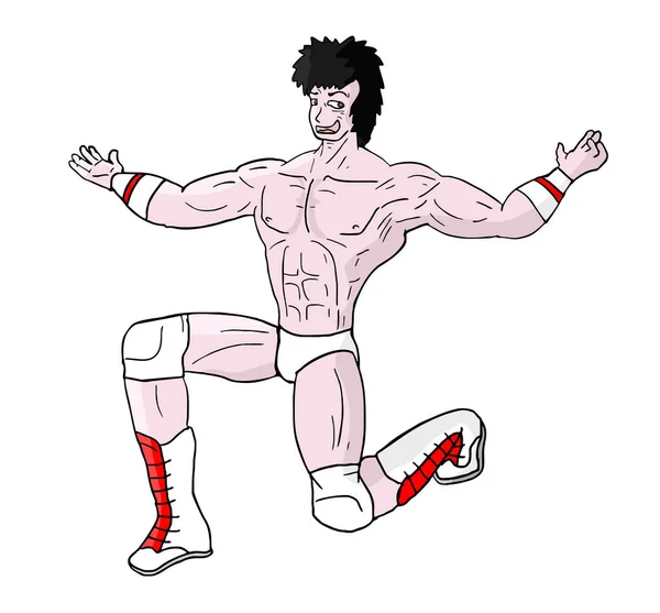 Muscle Cartoon Vector Illustration — Image vectorielle