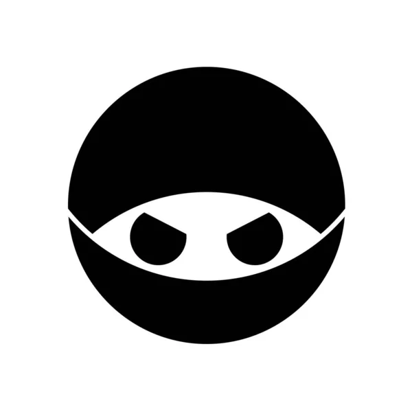 Ninja Símbolo Vector Ilustración — Vector de stock