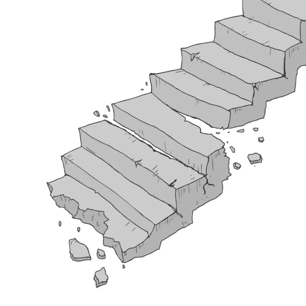 Vettore Rotto Scale Vettoriale Illustrazione — Vettoriale Stock
