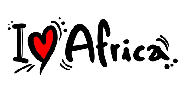 Afrika Vektör Illüstrasyonuna Bayılıyorum — Stok Vektör