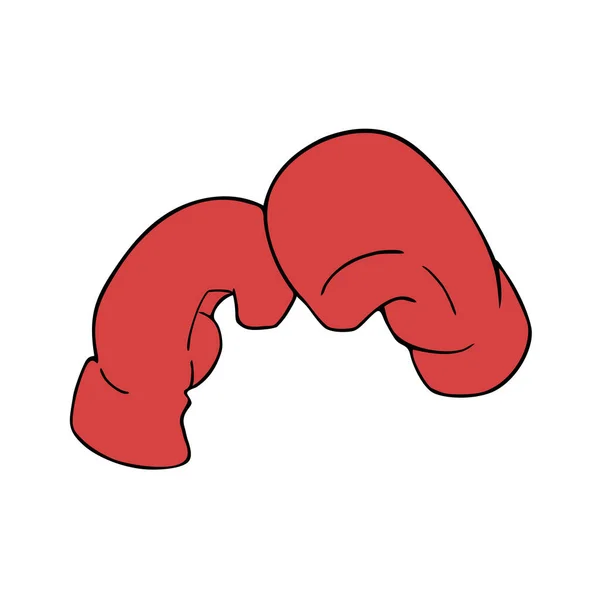 Illustration Vectorielle Des Gants Boxe Rouge — Image vectorielle