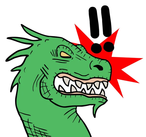 Rebel Draak Vector Illustratie — Stockvector