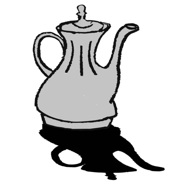 Ручной Рисунок Чайника — стоковый вектор