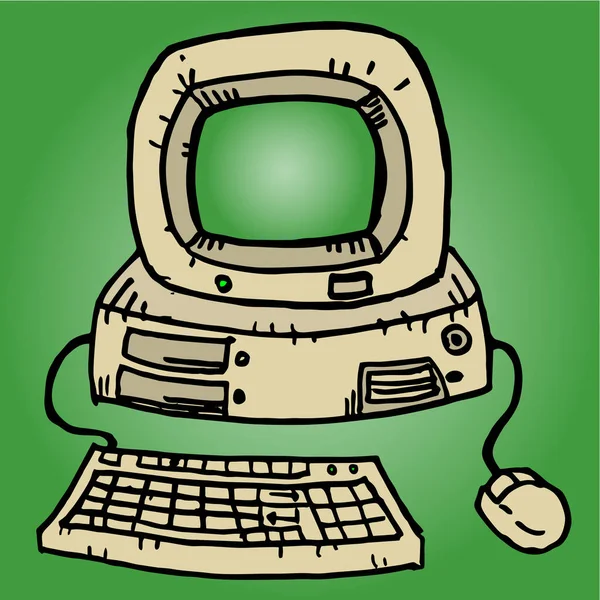 Computer Monitor Vettore Illustrazione — Vettoriale Stock