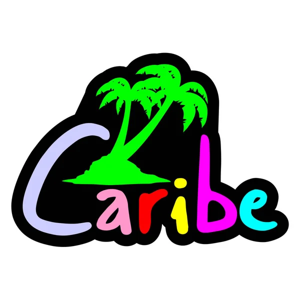 Caribe Cor Vetor Ilustração —  Vetores de Stock
