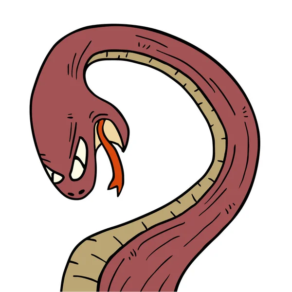 Ilustração Vetor Serpente Vermelha — Vetor de Stock