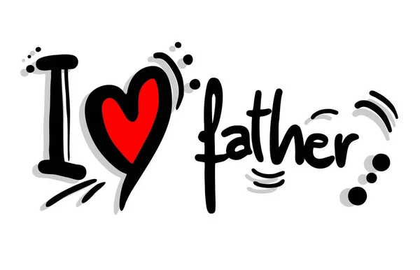 Love Father Vector Illustration —  Vetores de Stock