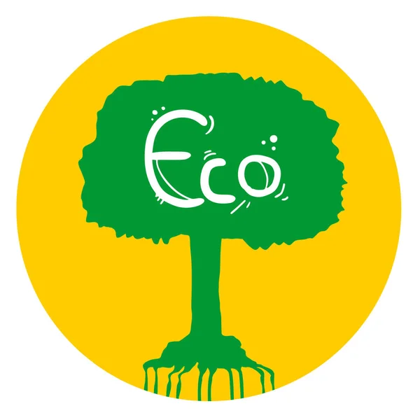 Ilustracja Wektora Drzewa Ekologicznego — Wektor stockowy