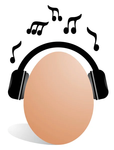 Müzik Yumurtası Illüstrasyonu — Stok Vektör